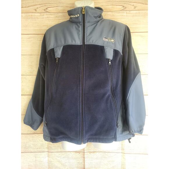 Seattle Seahawks NFL Team Apparel Full Zip Jacket Men’s L Blue - Picture 1 of 6